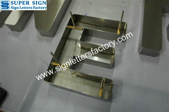 stainless steel company sign letters